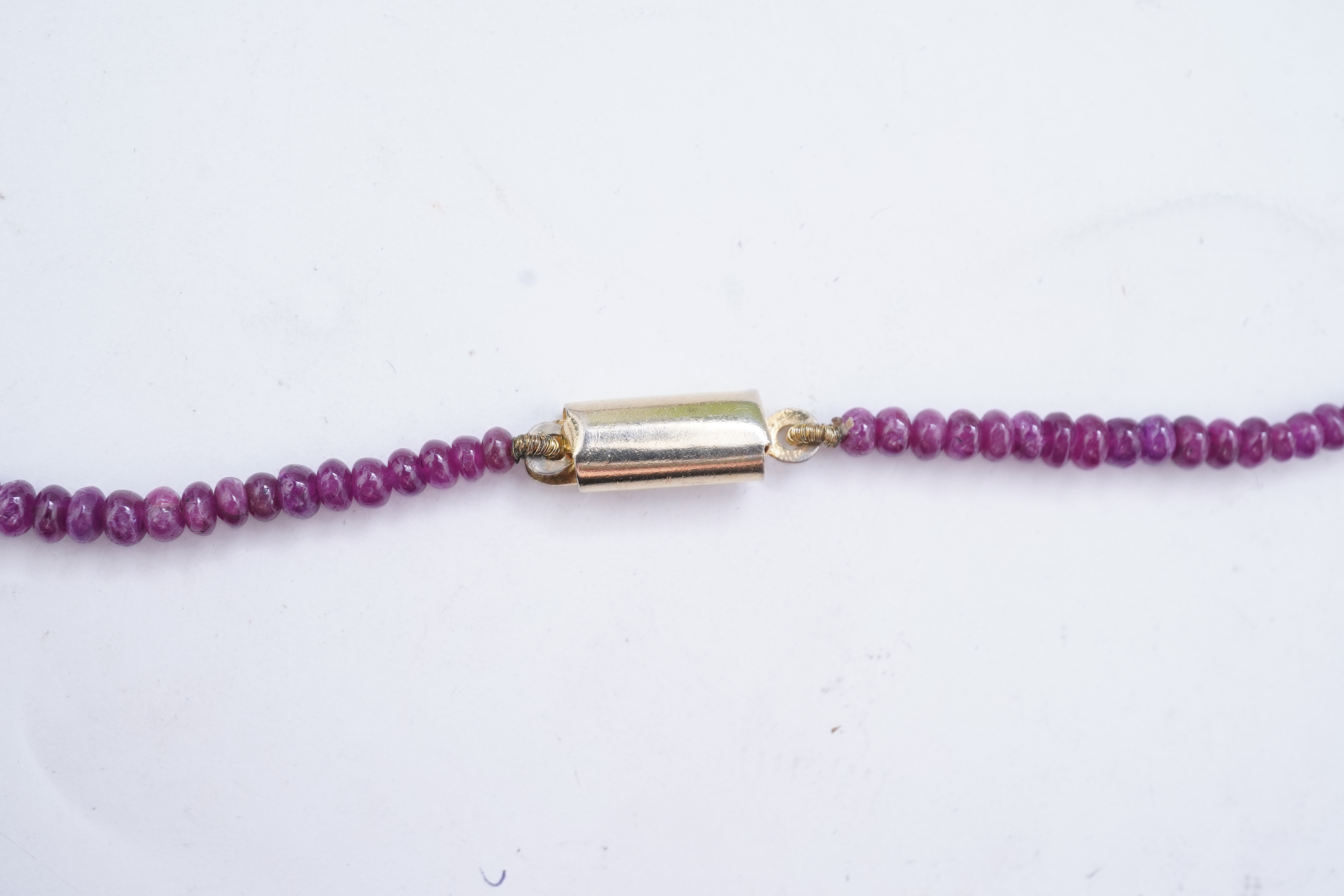 A ruby and diamond necklace